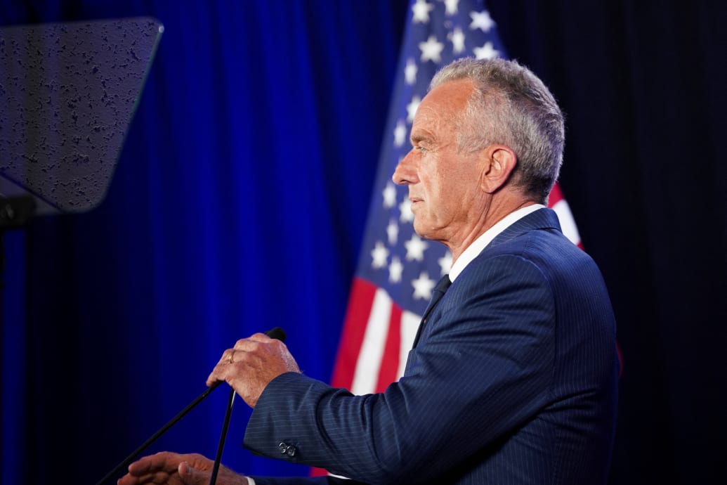 Robert F. Kennedy Jr.’s side profile during his address on Friday.