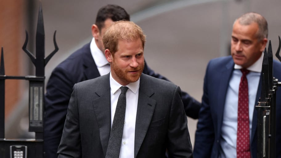 Prince Harry walks outside the High Court in London, Britain, March 28, 2023.