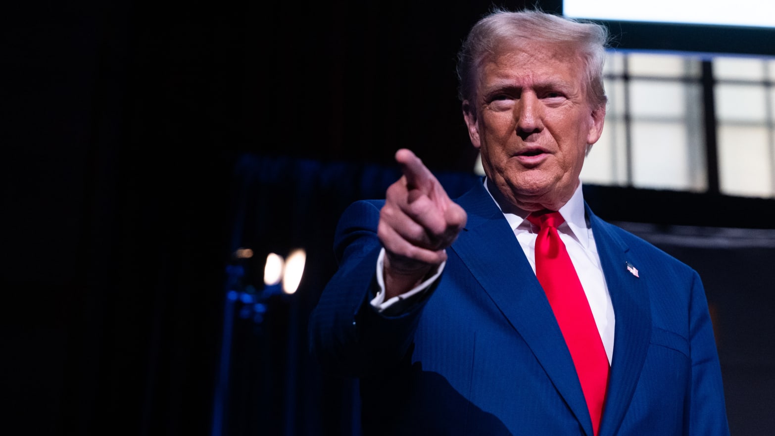 Republican presidential nominee, former U.S. President Donald Trump addresses the Economic Club of New York on September 5, 2024,