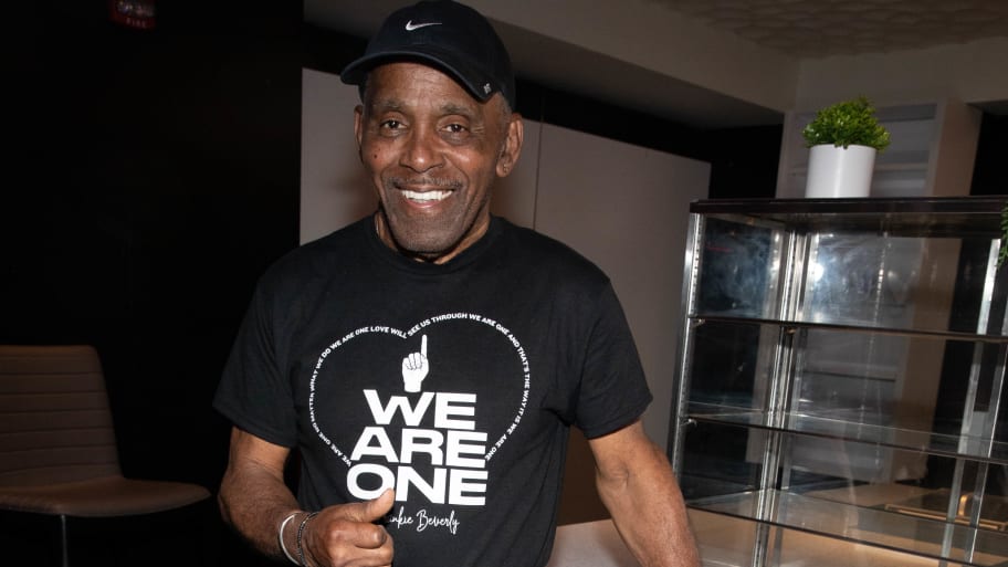 Frankie Beverly attends meet and greet during a farewell tour at Capital One Arena on June 14, 2024.