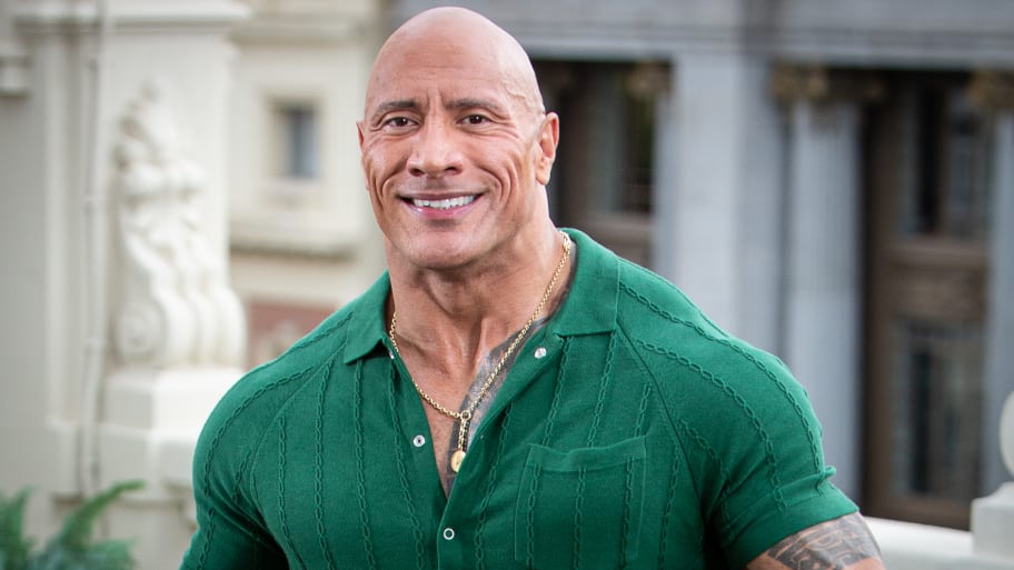 Dwayne Johnson at a movie premiere in 2022. 