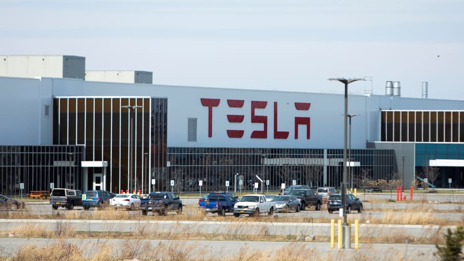 Tesla Inc. Gigafactory 2, which is also known as RiverBend, is pictured during the spread of coronavirus disease (COVID-19), in Buffalo, New York, U.S., March 26, 2020. 