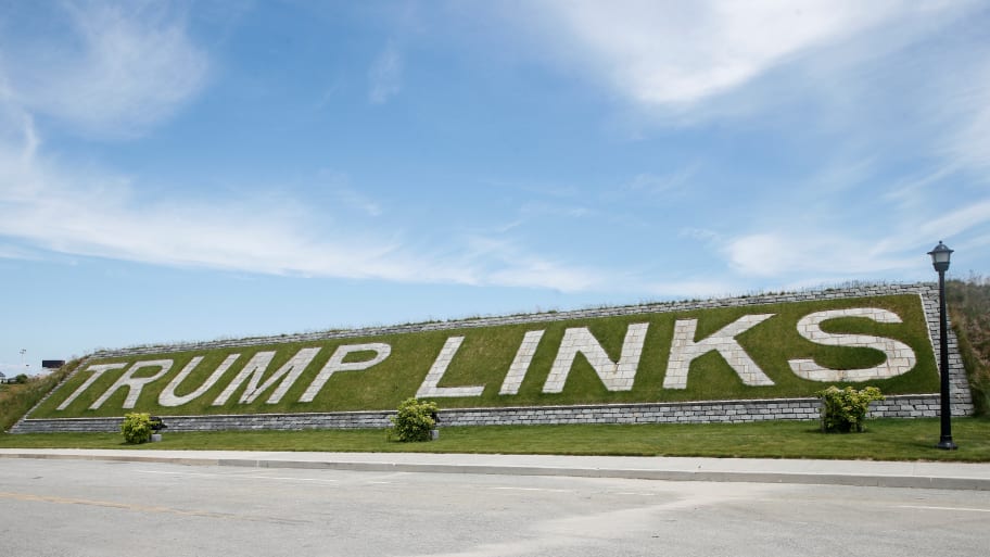 The entrance to Trump Golf Links at Ferry Point in the Bronx. Donald Trump’s name will be stripped from the golf course after casino operator Bally’s buys Trump out of his lease.