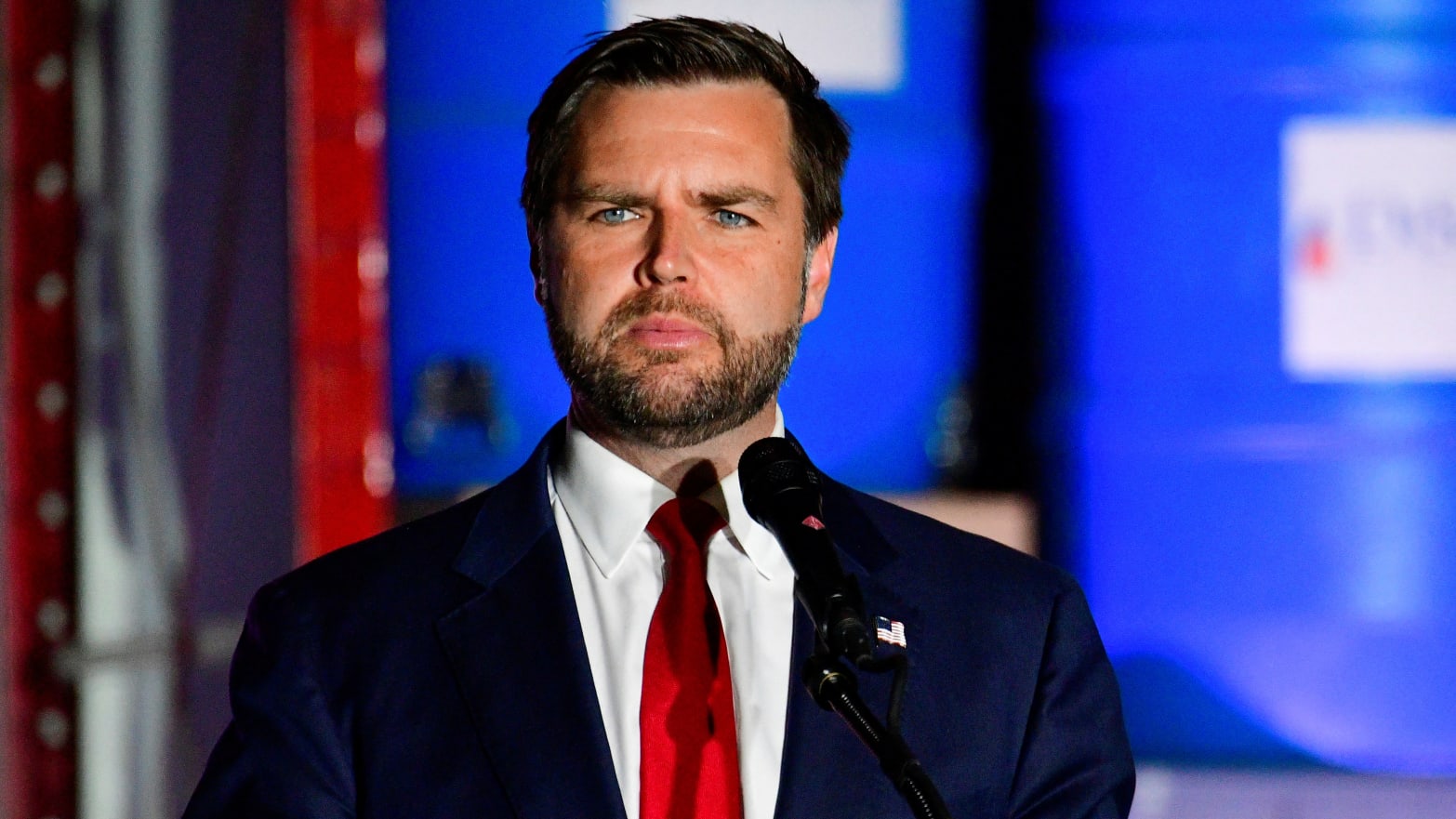 Republican U.S. vice presidential candidate JD Vance speaks about the economy during a visit to Philadelphia.