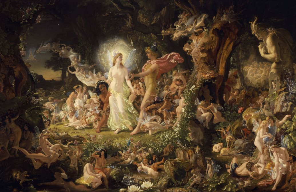 Sir Joseph Noel Paton's The Quarrel of Oberon and Titania, which inspired Witzoe's outift. 