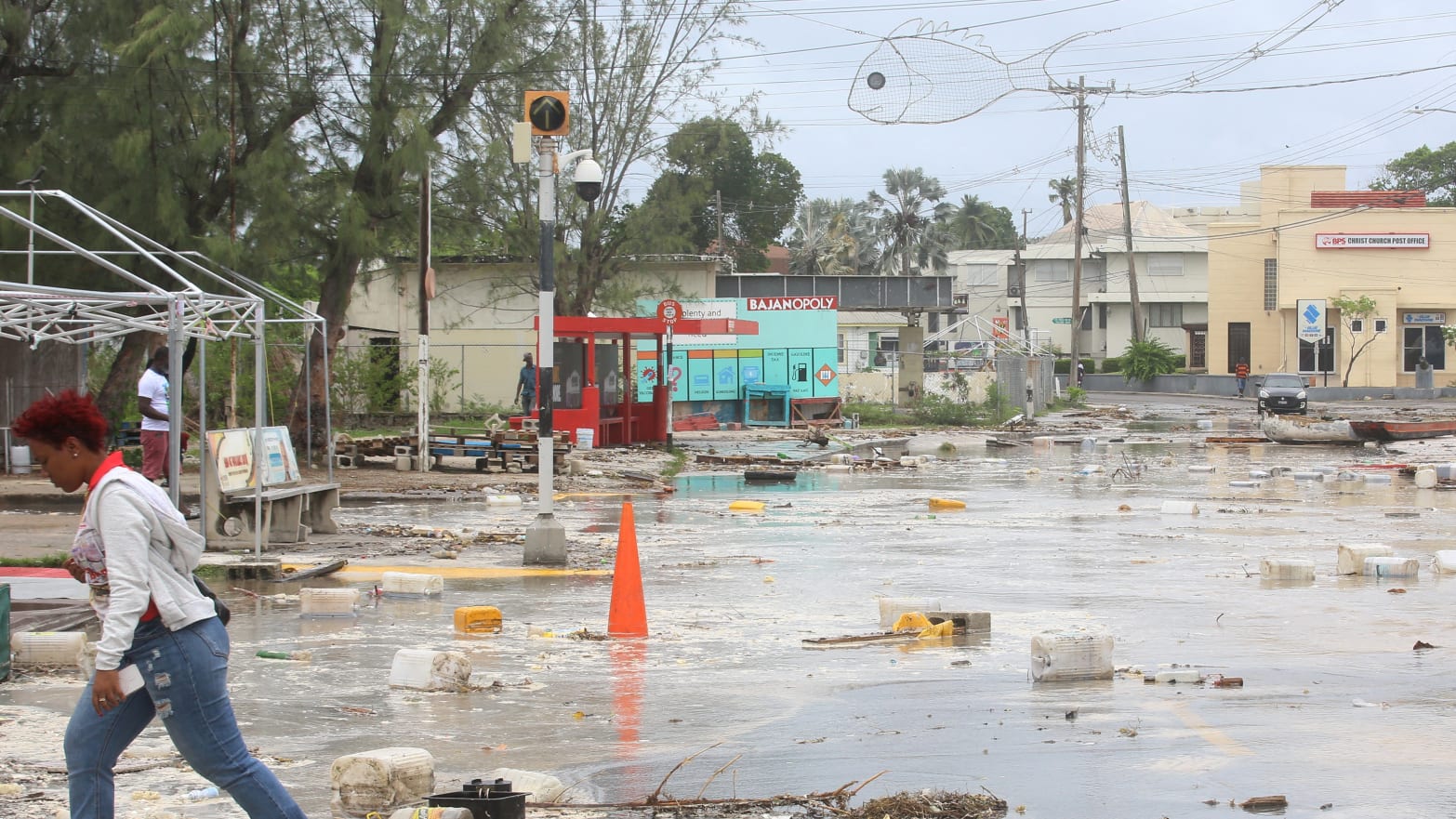 Debris in Bridgetown, Barbados, after Beryl rolled through