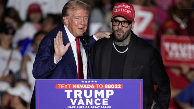 Donald Trump was joined by Nicky Jam at a Sep. 13 campaign rally during which the Latin music star endorsed the former president.