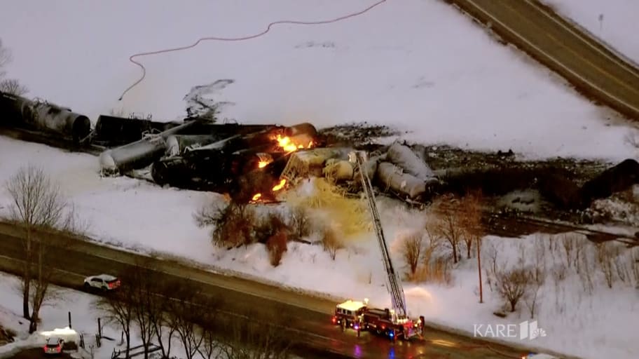 A train crash in Raymond, Minnesota.