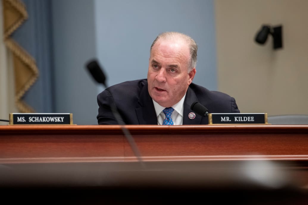 Rep. Dan Kildee (D-MI) questions U.S. Office of Management and Budget Director Shalanda Young during a U.S. House Budget Committee hearing.