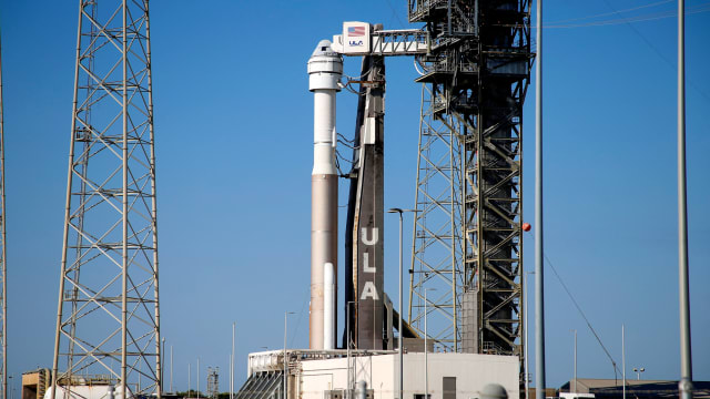A United Launch Alliance Atlas V rocket is prepared for another launch attempt of two astronauts aboard Boeing's Starliner-1 Crew Flight Test (CFT) on a mission to the International Space Station, in Cape Canaveral, Florida on May 31, 2024. 