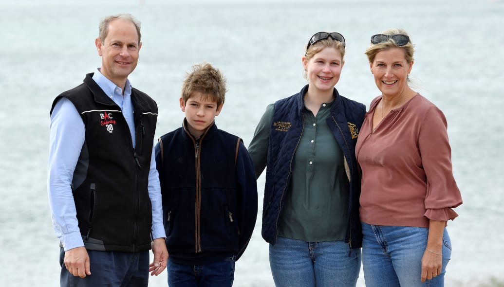 Prince Edward with wife and children