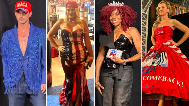 Designs on show at the America First Patriotic Fashion Showcase.