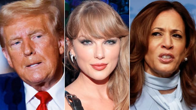 Donald Trump, Taylor Swift, and Kamala Harris split 