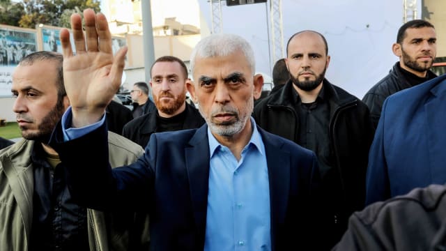 Yahya Sinwar, head of the Palestinian Islamic movement Hamas in the Gaza Strip