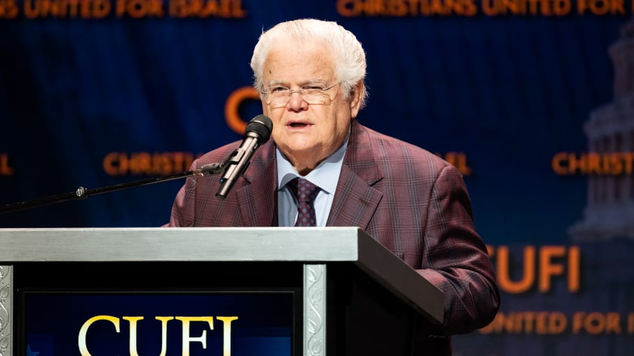 Pastor John Hagee, founder and chairman of Christians United for Israel (CUFI), speaking at the Christians United for Israel (CUFI) Washington Summit