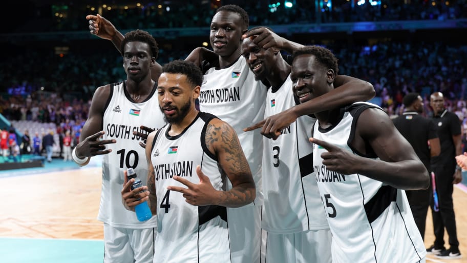 Team South Sudan after their game against Team Puerto Rico. 