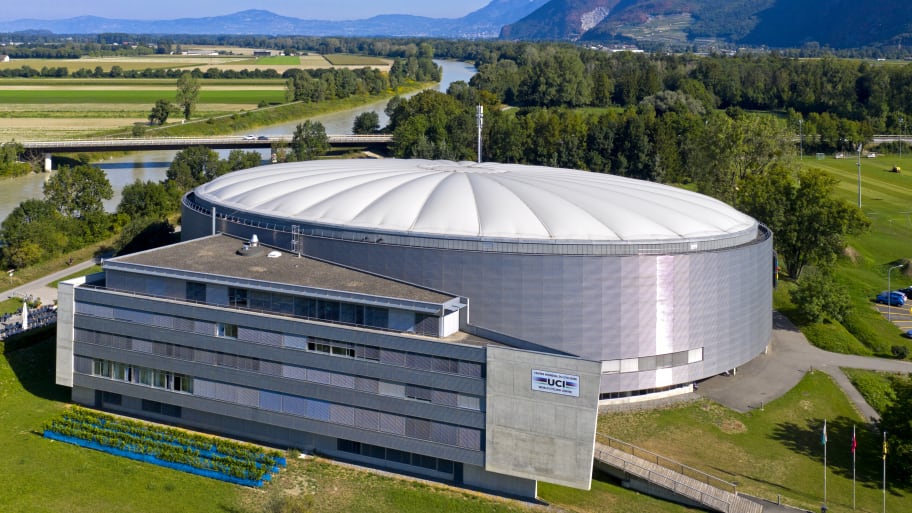 UCI World Cycling Centre, (WCC), Centre Mondial du Cyclisme (CMC), headquarters of the International Cycling Union, Union Cycliste Internationale, (UIC), Aigle, Canton of Vaud, Switzerland.