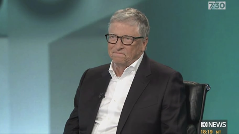 Bill Gates speaking on ABC 7.30.