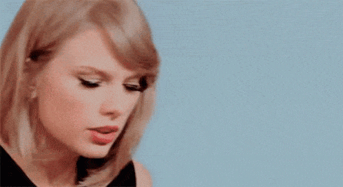 gif of Taylor Swift giving an eye roll.