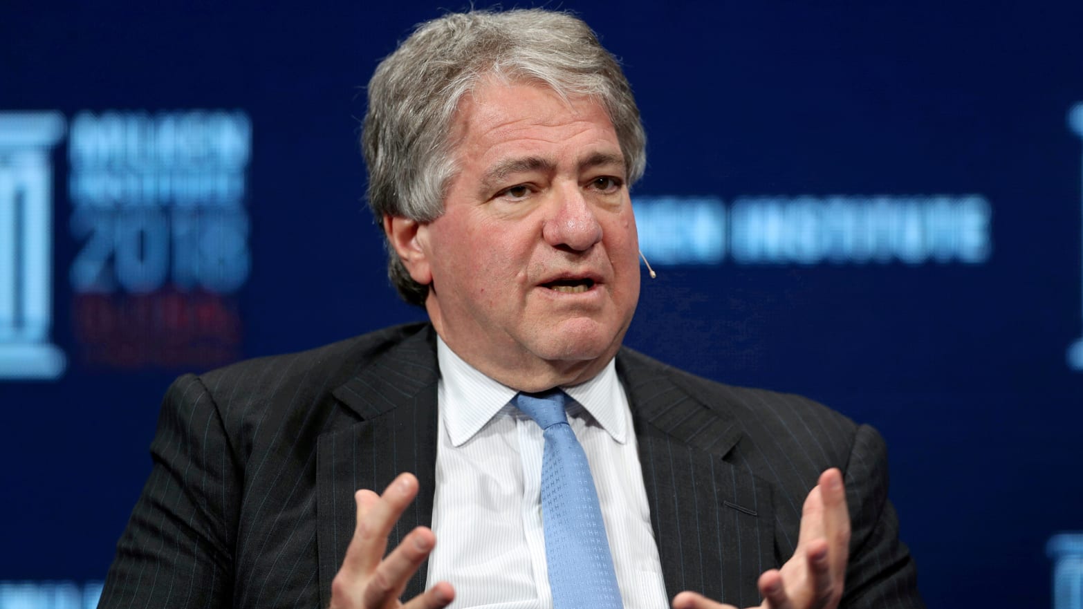 Leon Black pictured speaking in Beverly Hills, California, May 1, 2018