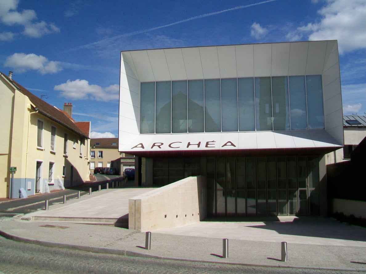 A photograph of ARCHEA, the archaeology museum in Louvres, France.