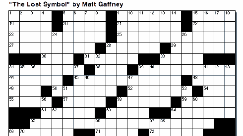 The Weekend Crossword: The Lost Symbol