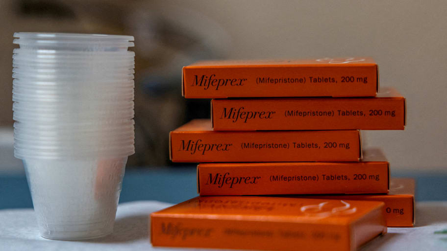 Boxes of mifepristone, the first pill given in a medical abortion, are prepared for patients at Women's Reproductive Clinic of New Mexico in Santa Teresa, U.S., January 13, 2023.