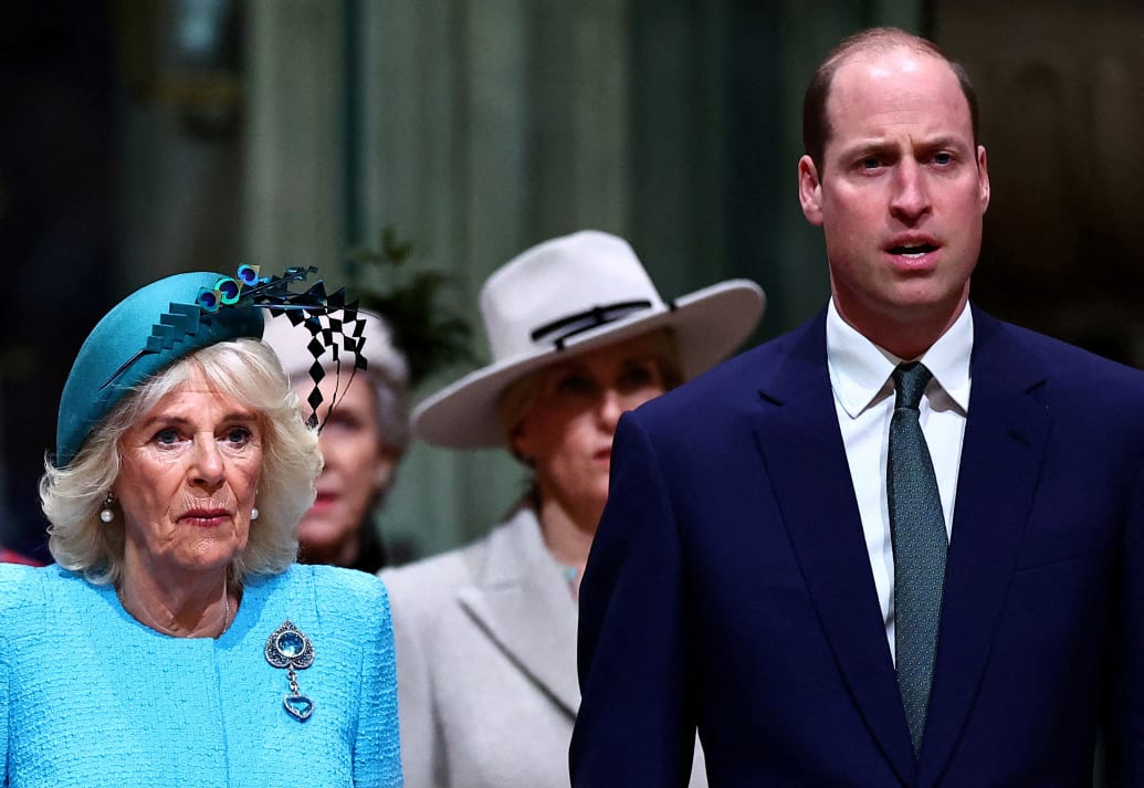 Britain's Queen Camilla and Britain's William, Prince of Wales attend an annual Commonwealth Day service ceremony at Westminster Abbey in London, Britain March 11, 2024.
