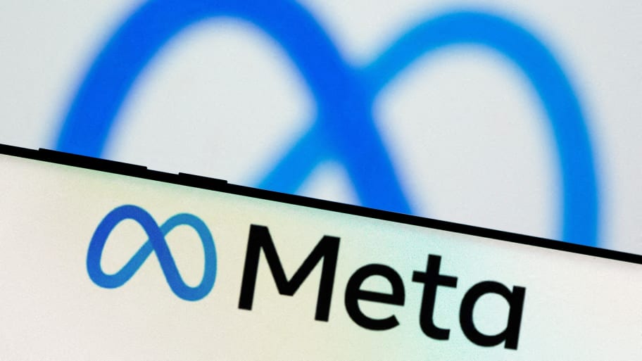 Meta’s logo is seen on a smartphone in this illustration picture taken Oct. 28, 2021. 