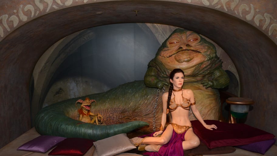 Princess Leia and Jabba the Hutt