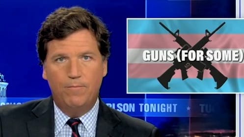 Pro-Gun Tucker Carlson pumps the brakes on an armed transgender.