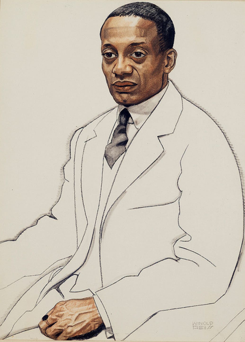 A portrait of Alain Locke by Winold Reiss.
