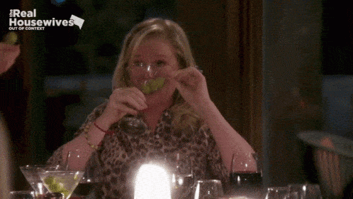 Gif of Kathy Hilton drinking a martini