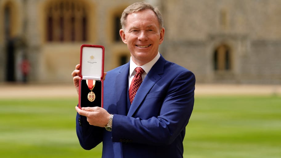 Chris Bryant after being made a Knight Bachelor by the Princess Royal at Windsor Castle, Berkshire, Britain May 23, 2023.