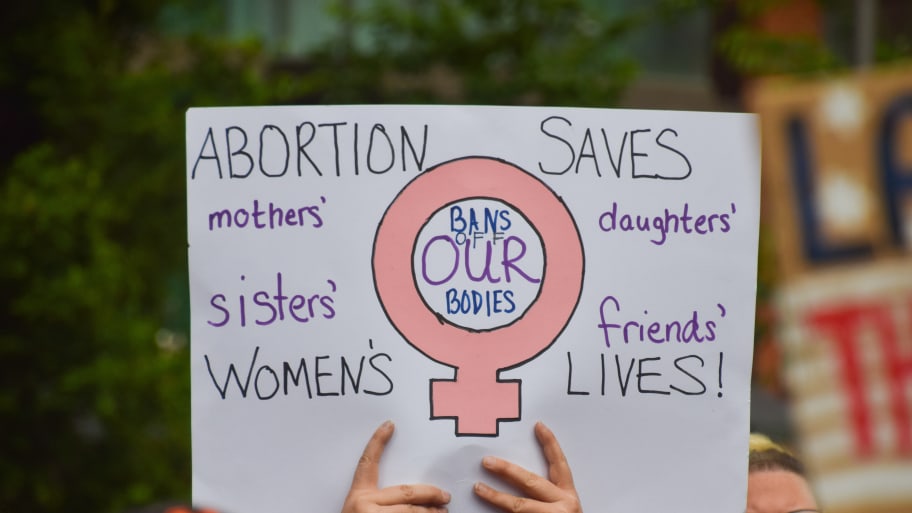 Abortion Saves Lives protest sign