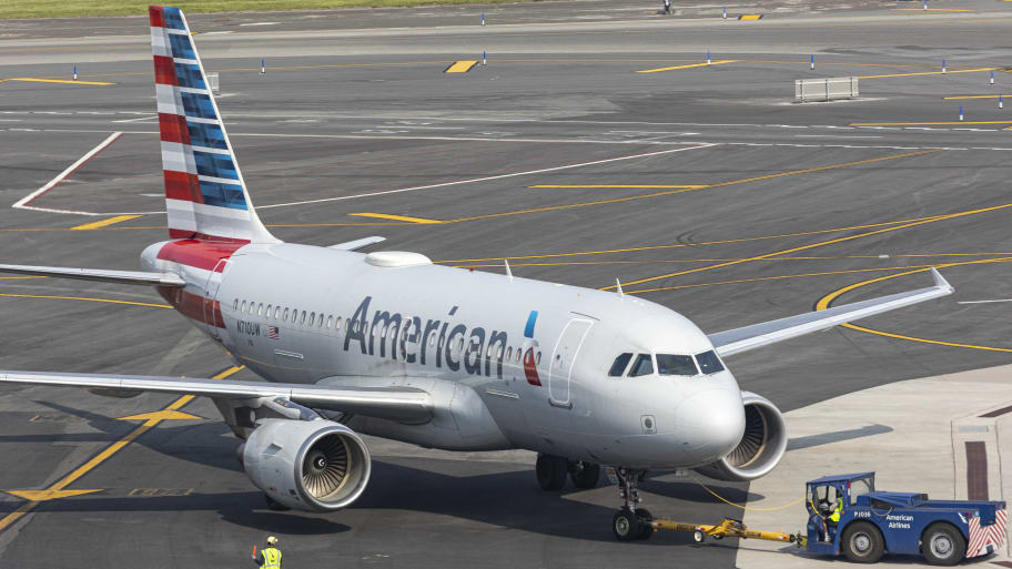 An American Airlines Airbus A319 aircraft.