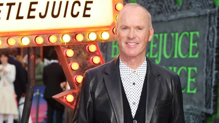 Michael Keaton on the red carpet at the “Beetlejuice Beetlejuice” in 2024.