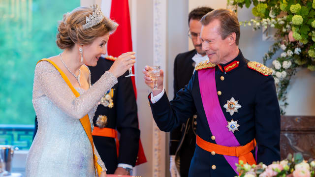 Grand Duke Henri of Luxembourg and Queen Mathilde of Belgium.
