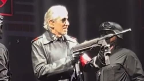 Roger Waters in an SS uniform at his Berlin concert.