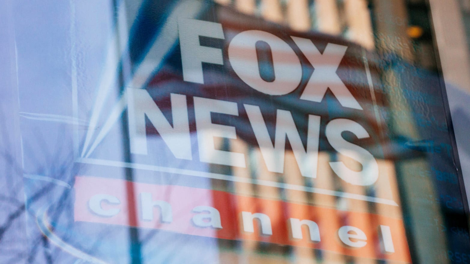 An image of the Fox News logo at its New York headquarters. The network just announced its lineup reshuffle following Tucker Carlson’s firing.