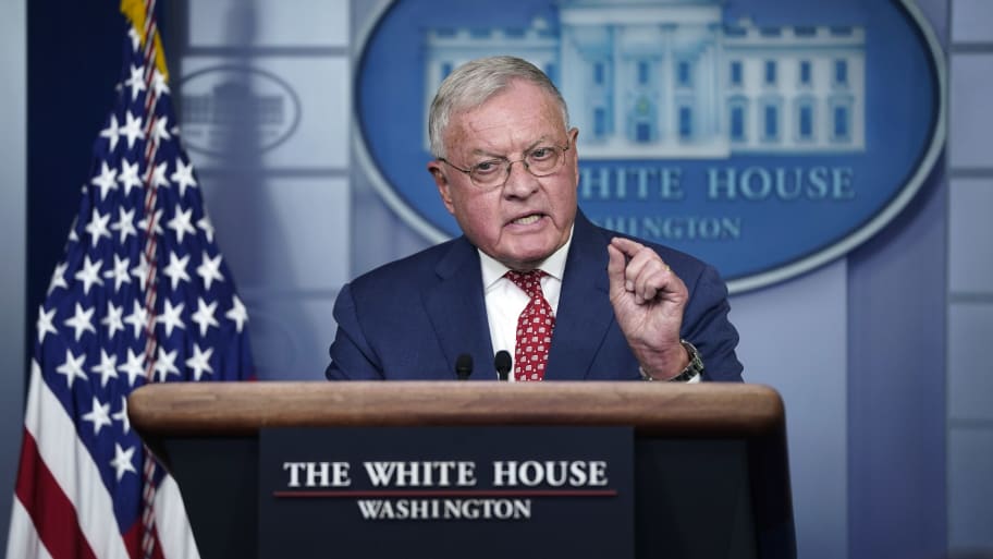 Retired Lt. Gen. Keith Kellogg, National Security Advisor to Vice President Mike Pence, speaks during a press briefing at the White House on September 22, 2020 in Washington, DC. 