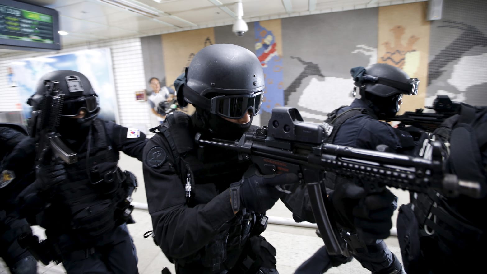 Members of the Special Weapon and Tactics (SWAT) team in 2015