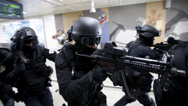 Members of the Special Weapon and Tactics (SWAT) team in 2015