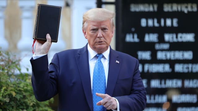 Donald Trump shares his “love” for the Ten Commandments being displayed in schools.