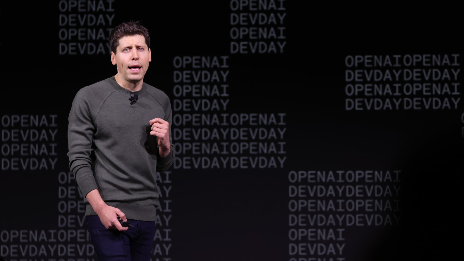 OpenAI CEO Sam Altman speaks during the OpenAI DevDay event on November 06, 2023 in San Francisco, California.