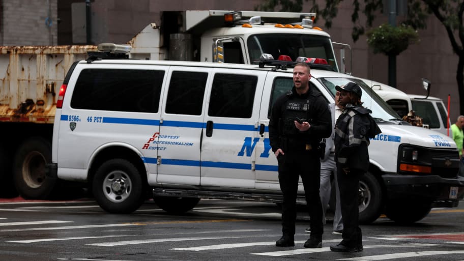 An NYPD vehicle pictured earlier in September.