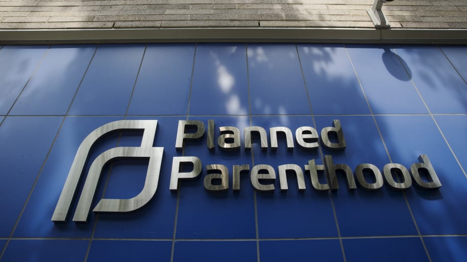 A sign is pictured at the entrance to a Planned Parenthood building