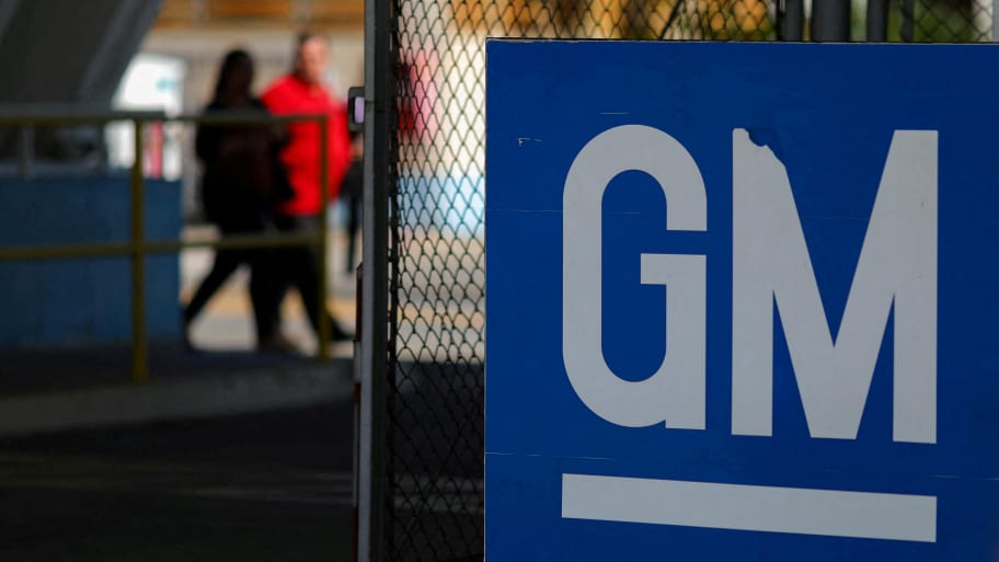 The GM logo outside their plant in Sao Jose dos Campos, Brazil.