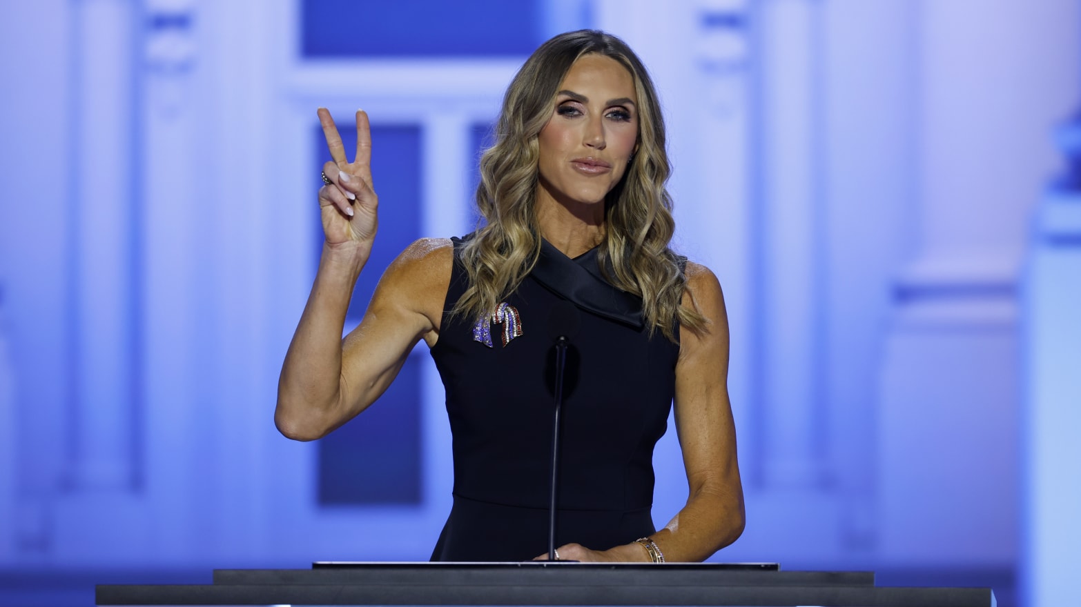 Lara Trump compared Kamala Harris to a designer trash bag.