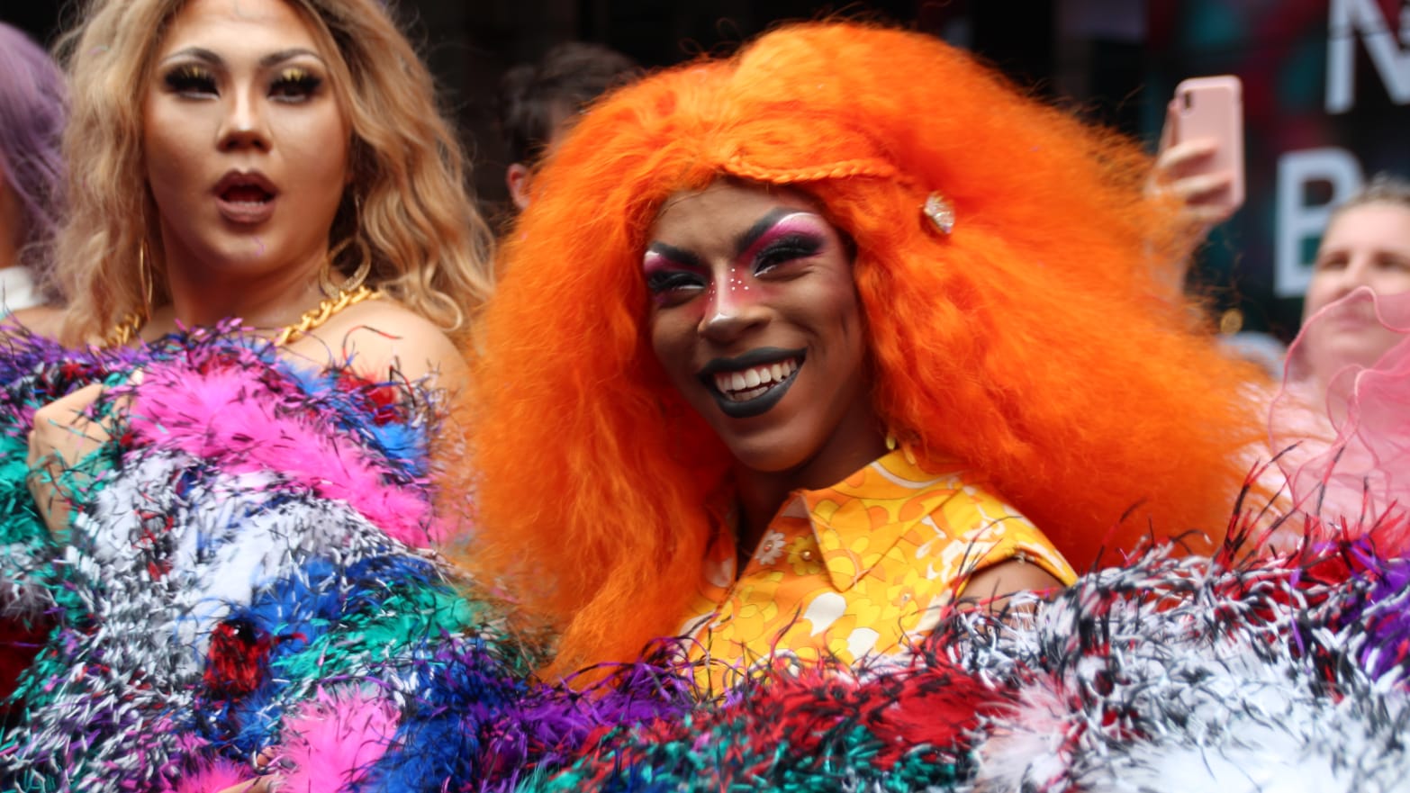 Drag queens at a Pride parade in New York